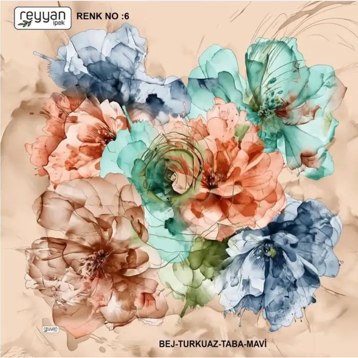 Reyyan İpek 100 cm Desenli Oyalık Yazma (ryyn-451-06)