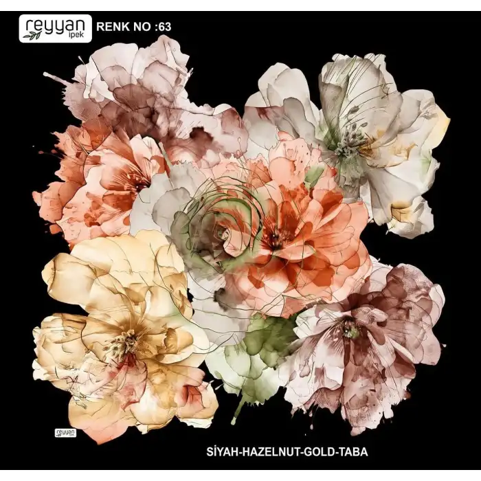 Reyyan İpek 100 cm Desenli Oyalık Yazma (ryyn-451-09)