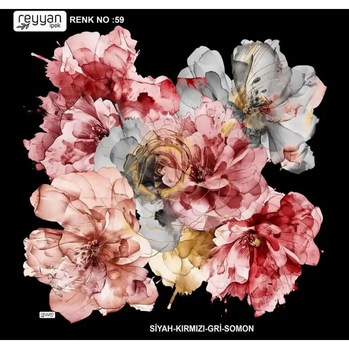 Reyyan İpek 100 cm Desenli Oyalık Yazma (ryyn-451-10)