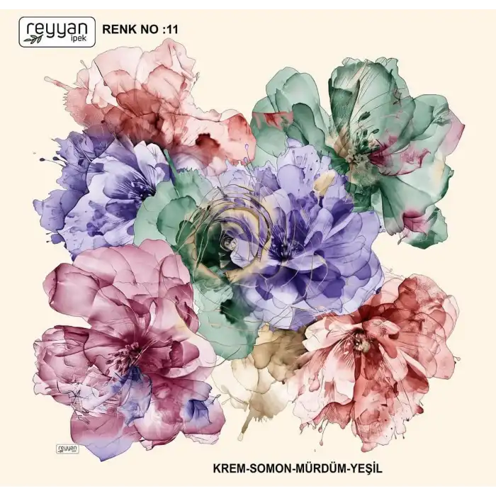 Reyyan İpek 100 cm Desenli Oyalık Yazma (ryyn-451-12)