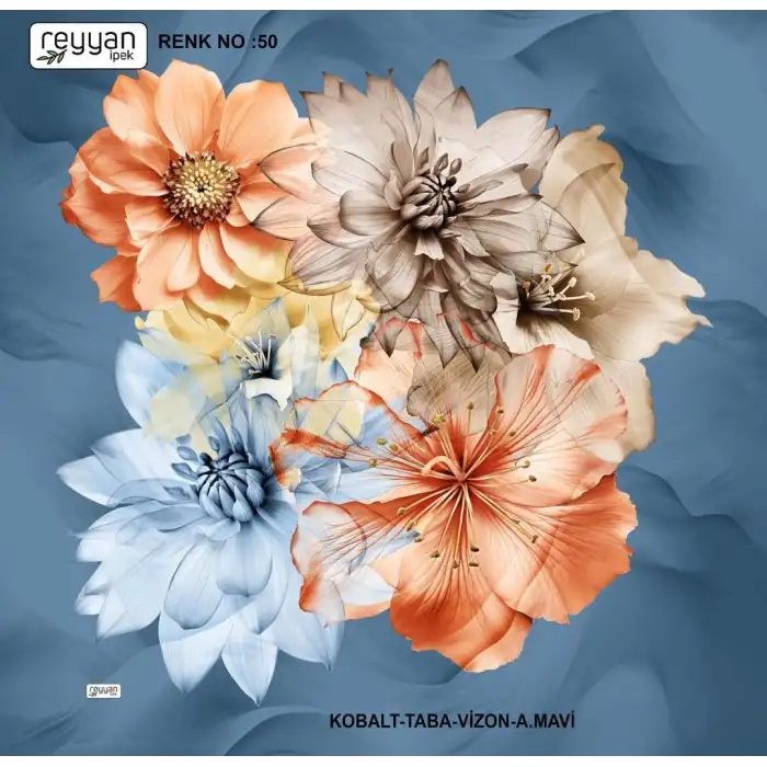 Reyyan İpek 100 cm Desenli Oyalık Yazma (ryyn-453-01)