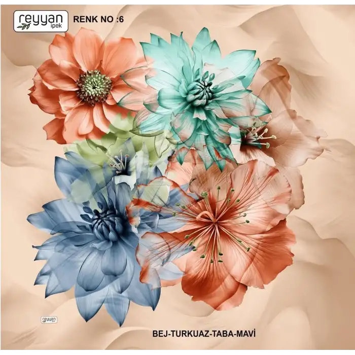 Reyyan İpek 100 cm Desenli Oyalık Yazma (ryyn-453-02)