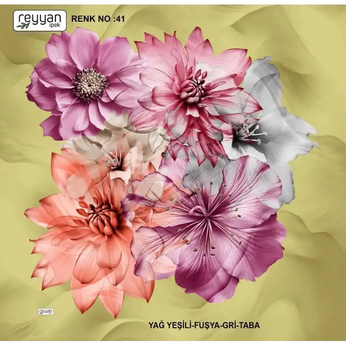 Reyyan İpek 100 cm Desenli Oyalık Yazma (ryyn-453-06)