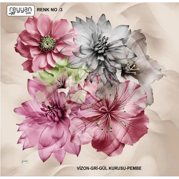 Reyyan İpek 100 cm Desenli Oyalık Yazma (ryyn-453-07)