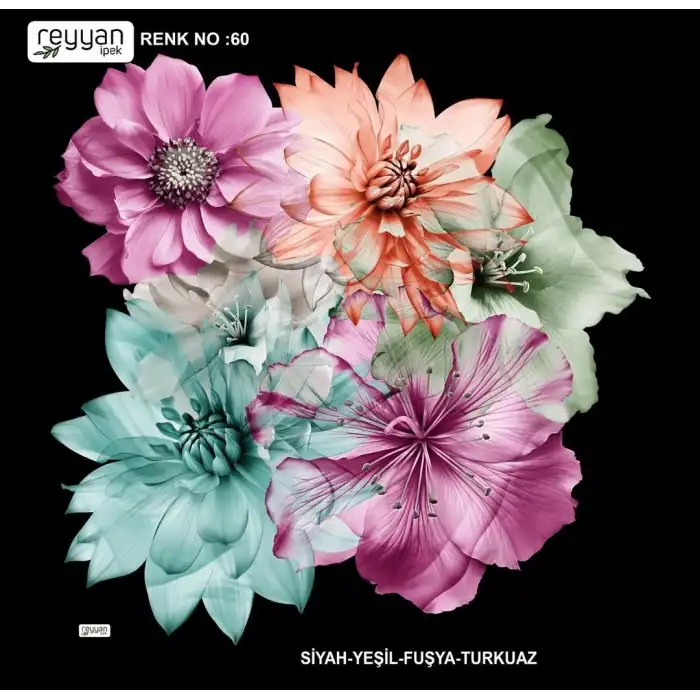 Reyyan İpek 100 cm Desenli Oyalık Yazma (ryyn-453-08)