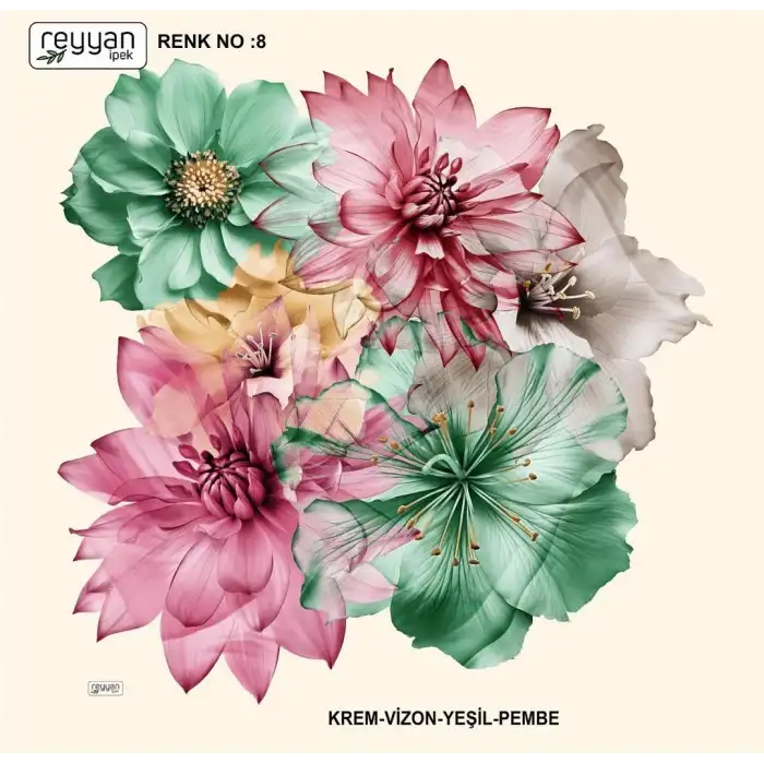 Reyyan İpek 100 cm Desenli Oyalık Yazma (ryyn-453-10)