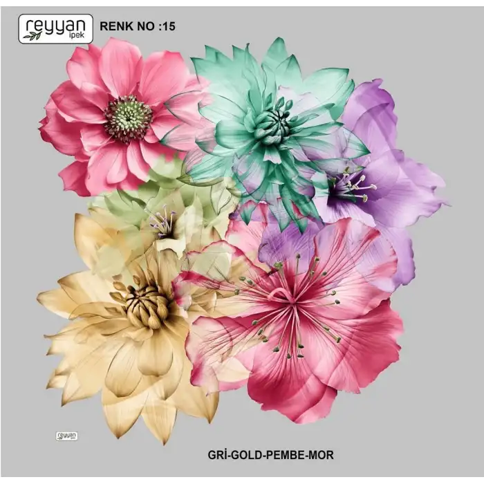 Reyyan İpek 100 cm Desenli Oyalık Yazma (ryyn-453-14)