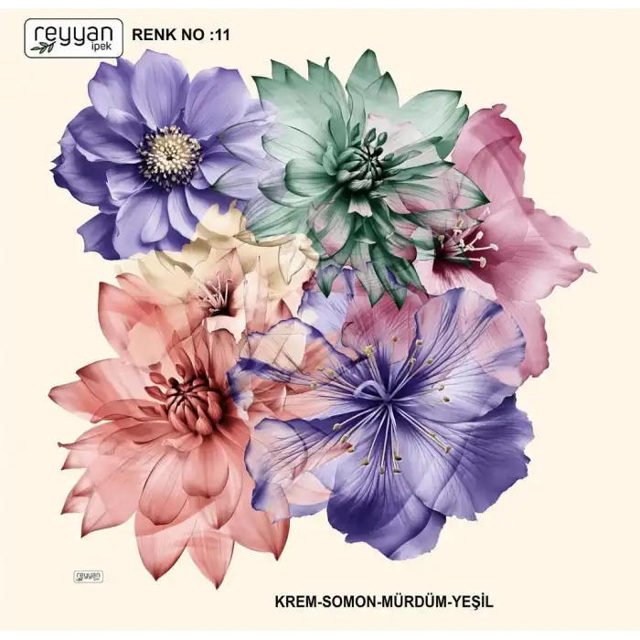 Reyyan İpek 100 cm Desenli Oyalık Yazma (ryyn-453-16)