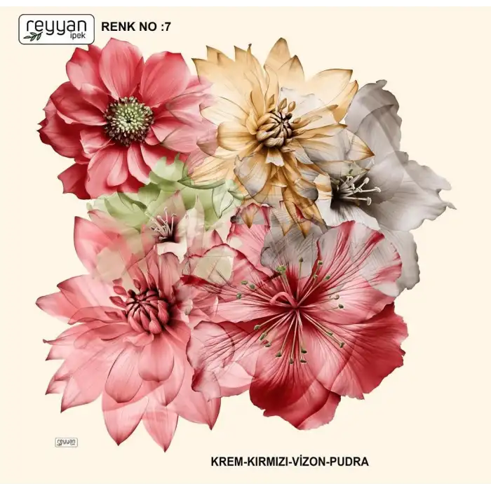 Reyyan İpek 100 cm Desenli Oyalık Yazma (ryyn-453-20)