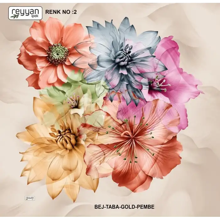 Reyyan İpek 100 cm Desenli Oyalık Yazma (ryyn-453-19)