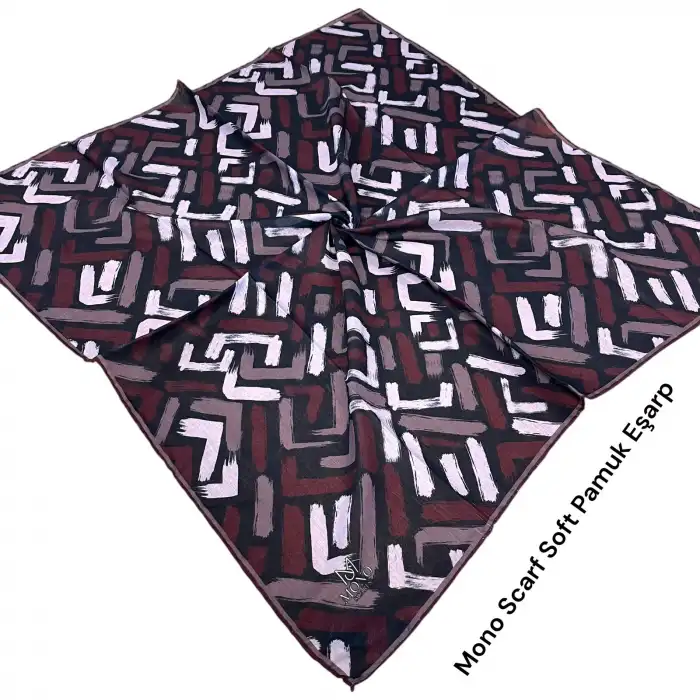 Mono Scarfs El Dikişli Dijital Soft Eşarp-soft07-05