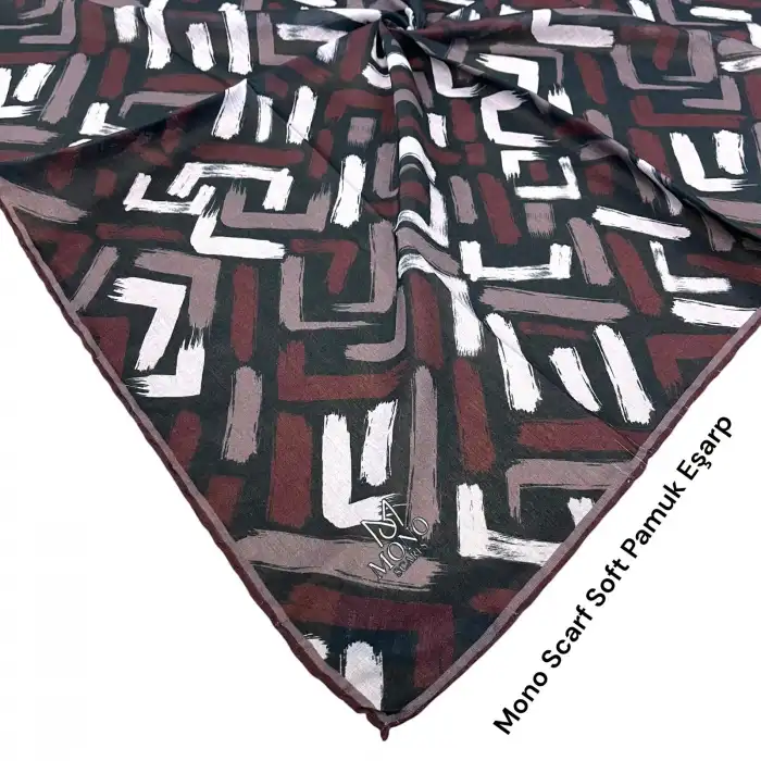 Mono Scarfs El Dikişli Dijital Soft Eşarp-soft07-05