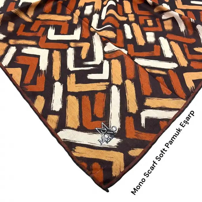 Mono Scarfs El Dikişli Dijital Soft Eşarp-soft07-07