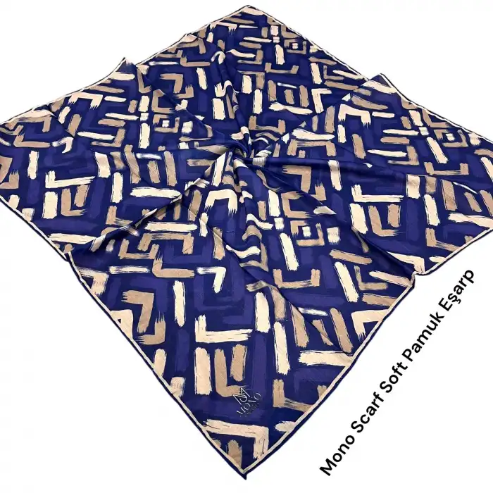 Mono Scarfs El Dikişli Dijital Soft Eşarp-soft07-09