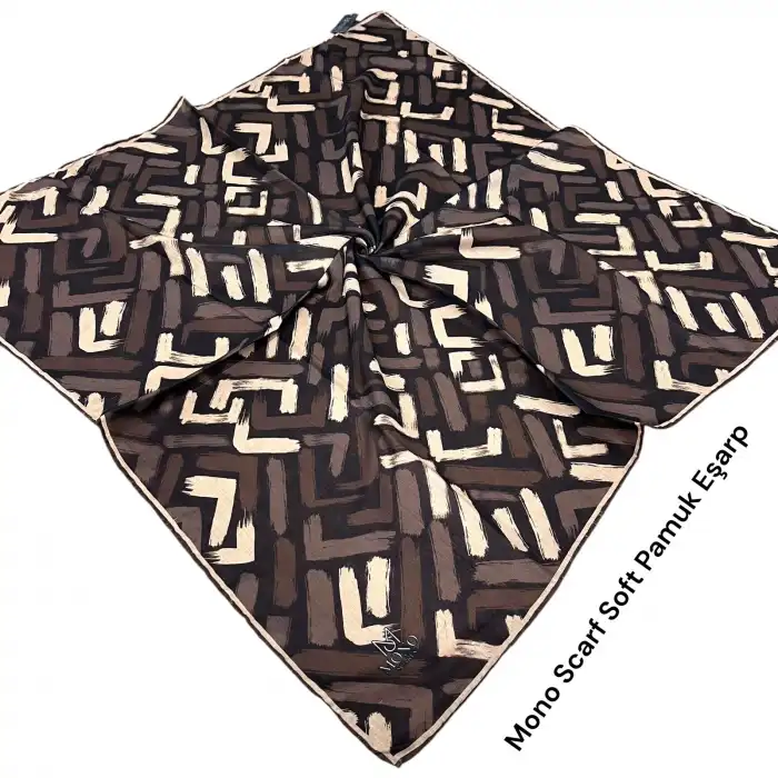 Mono Scarfs El Dikişli Dijital Soft Eşarp-soft07-10