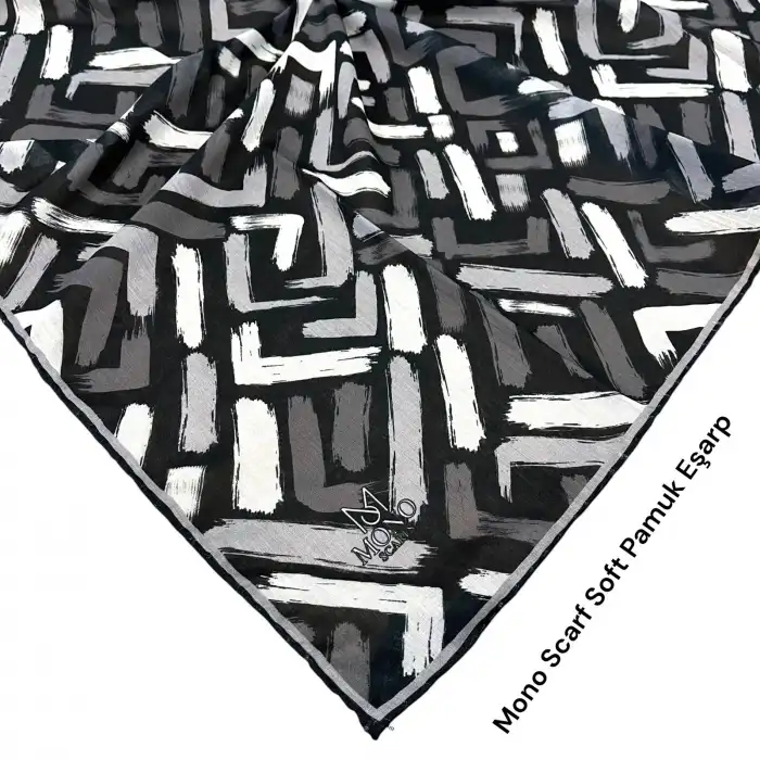 Mono Scarfs El Dikişli Dijital Soft Eşarp-soft07-12