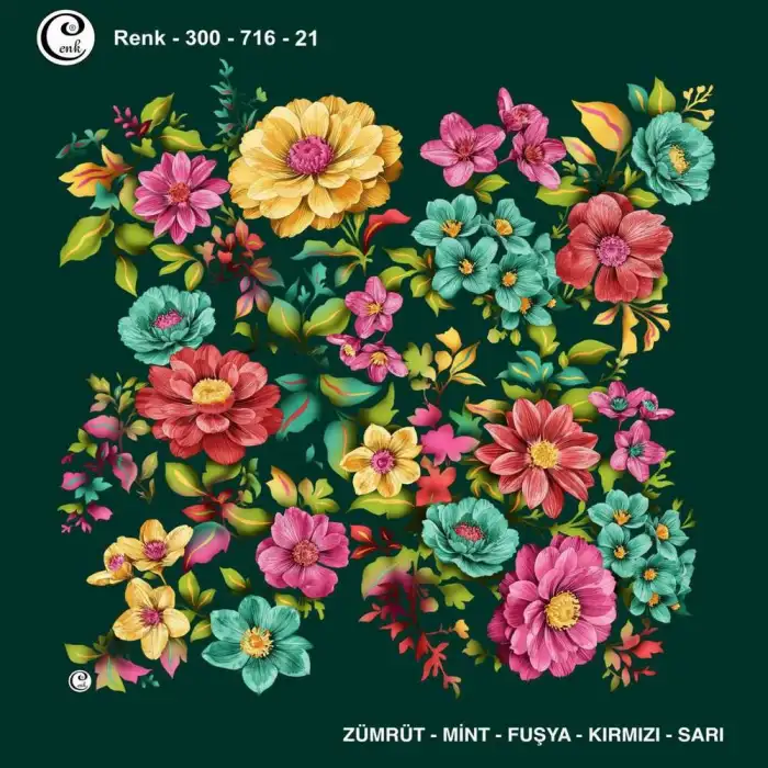 Cenk 100 cm Desenli Oyalık Yazma (Cnk-716-21)