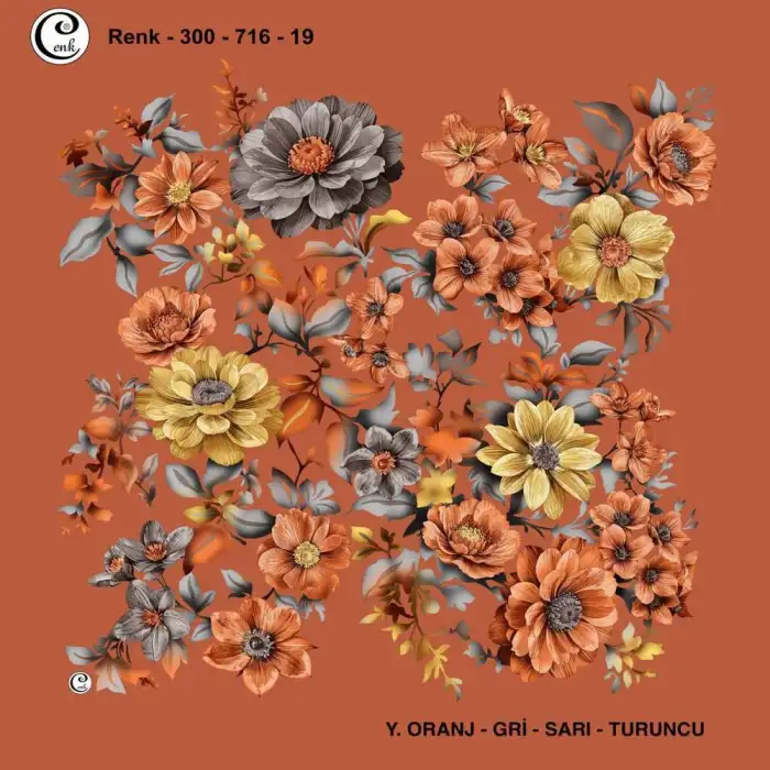 Cenk 100 cm Desenli Oyalık Yazma (Cnk-716-19)