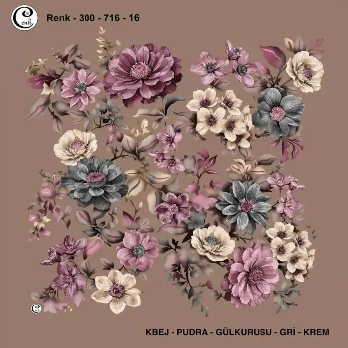 Cenk 100 cm Desenli Oyalık Yazma (Cnk-716-16)