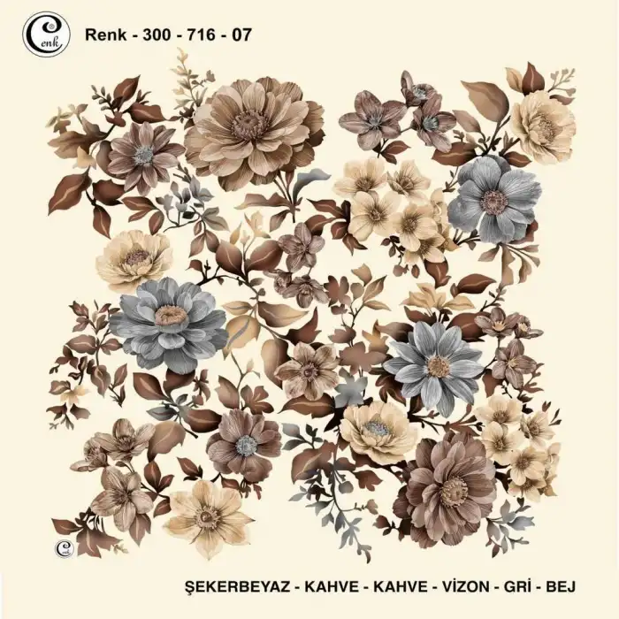 Cenk 100 cm Desenli Oyalık Yazma (Cnk-716-07)