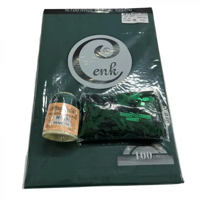Cenk Düz Yazma Ördek Başı + Altınbaşak Polyester Oya İpi + Baget Oya Pulu Seti – Hazır Oya Paketi (200 TL) (305-755)