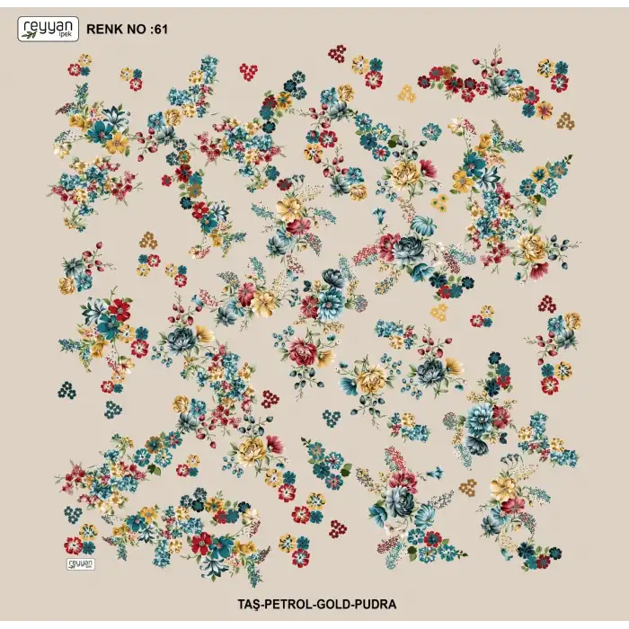 Reyyan İpek 100 cm Desenli Oyalık Yazma (ryyn-457-17)