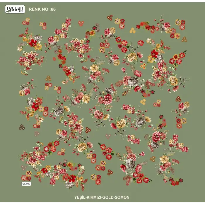 Reyyan İpek 100 cm Desenli Oyalık Yazma (ryyn-457-20)