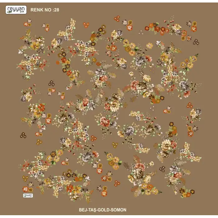 Reyyan İpek 100 cm Desenli Oyalık Yazma (ryyn-457-24)