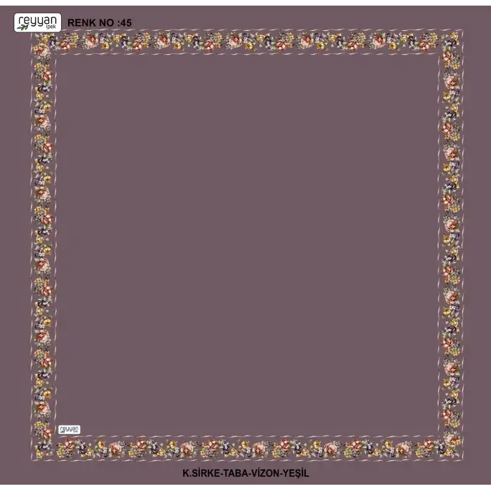 Reyyan İpek 100 cm Desenli Oyalık Yazma (ryyn-458-01)