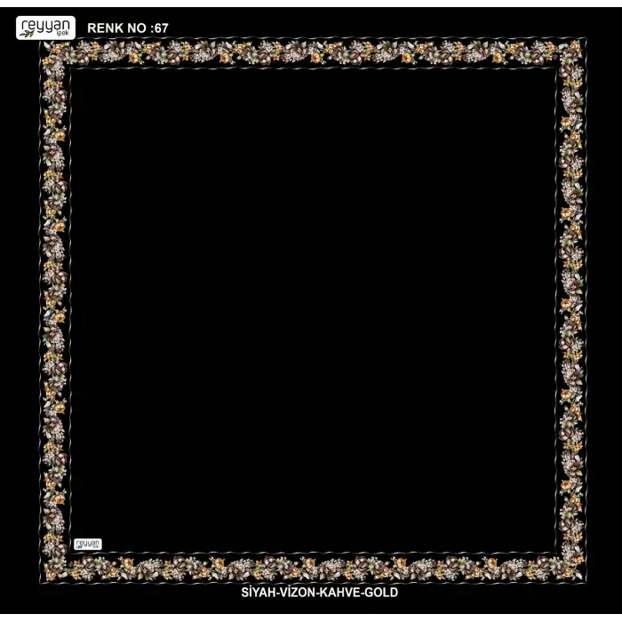 Reyyan İpek 100 cm Desenli Oyalık Yazma (ryyn-458-02)