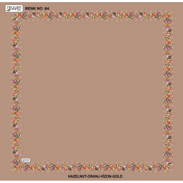 Reyyan İpek 100 cm Desenli Oyalık Yazma (ryyn-458-03)