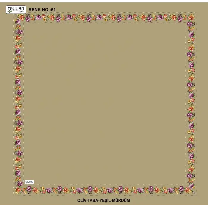 Reyyan İpek 100 cm Desenli Oyalık Yazma (ryyn-458-04)