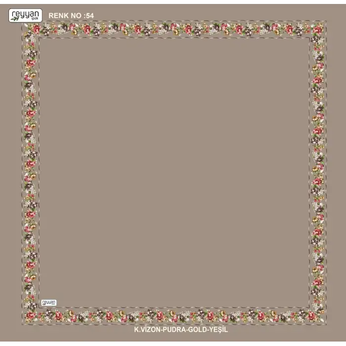 Reyyan İpek 100 cm Desenli Oyalık Yazma (ryyn-458-07)