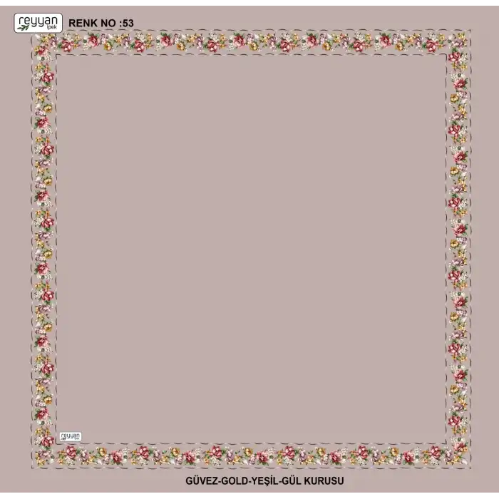 Reyyan İpek 100 cm Desenli Oyalık Yazma (ryyn-458-08)