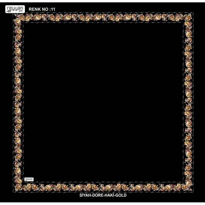 Reyyan İpek 100 cm Desenli Oyalık Yazma (ryyn-458-23)