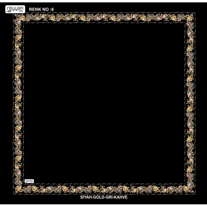 Reyyan İpek 100 cm Desenli Oyalık Yazma (ryyn-458-26)