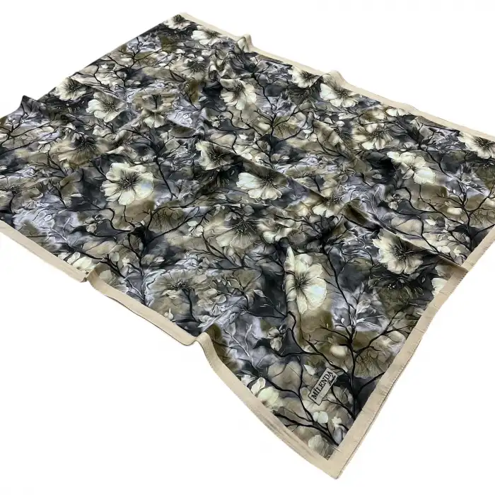 Desenli Bambu Kraş Şal -(DBK03-08)