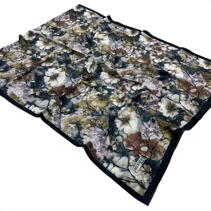 Desenli Bambu Kraş Şal -(DBK03-07)