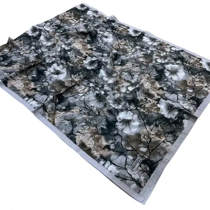 Desenli Bambu Kraş Şal -(DBK03-04)