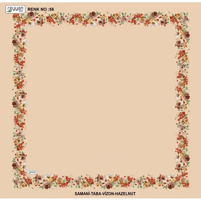 Reyyan İpek 100 cm Desenli Oyalık Yazma (ryyn-459-30)