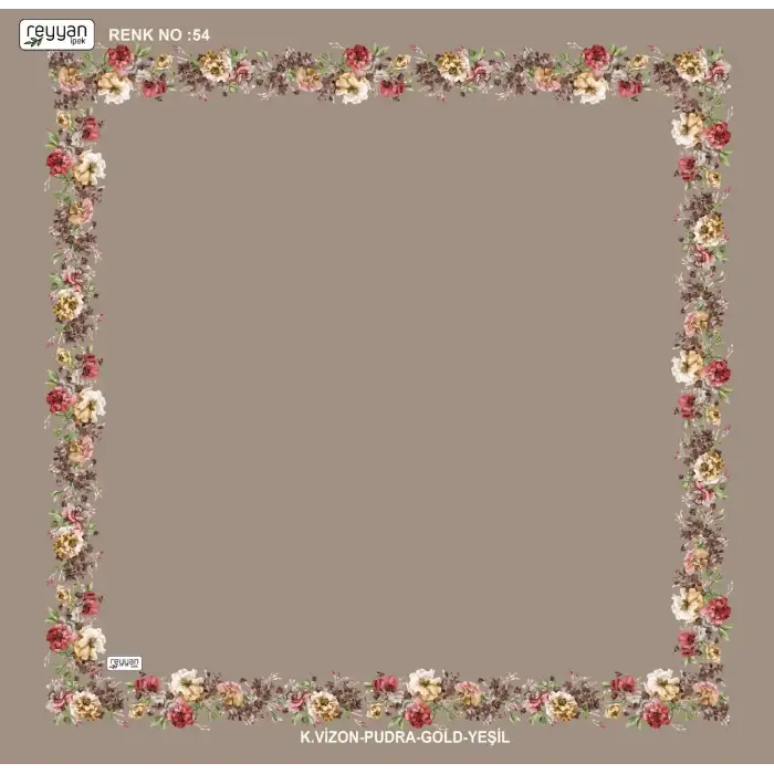 Reyyan İpek 100 cm Desenli Oyalık Yazma (ryyn-459-29)