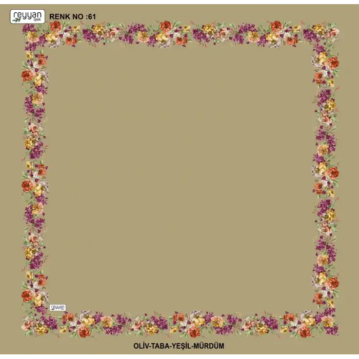 Reyyan İpek 100 cm Desenli Oyalık Yazma (ryyn-459-28)