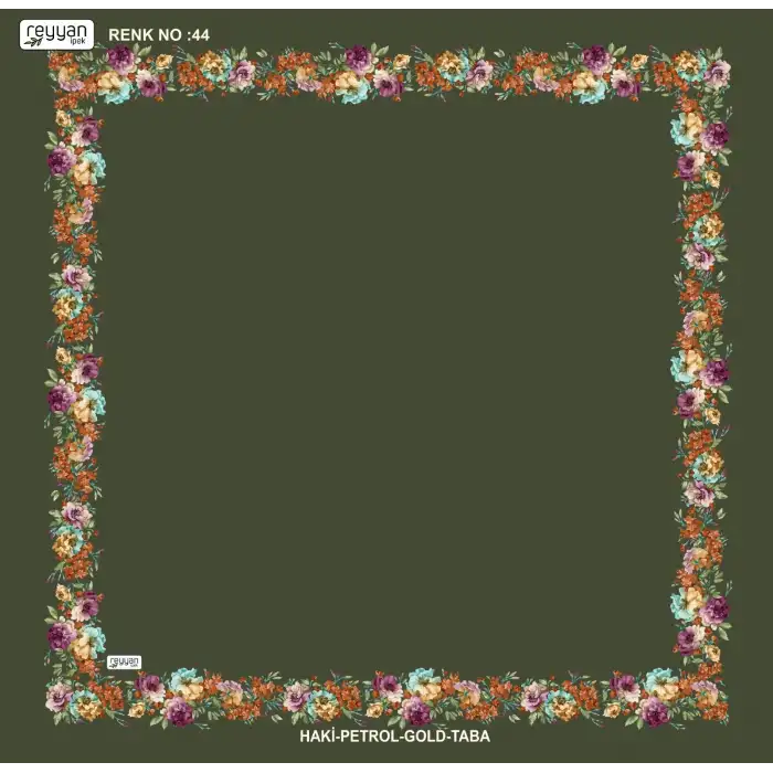 Reyyan İpek 100 cm Desenli Oyalık Yazma (ryyn-459-25)