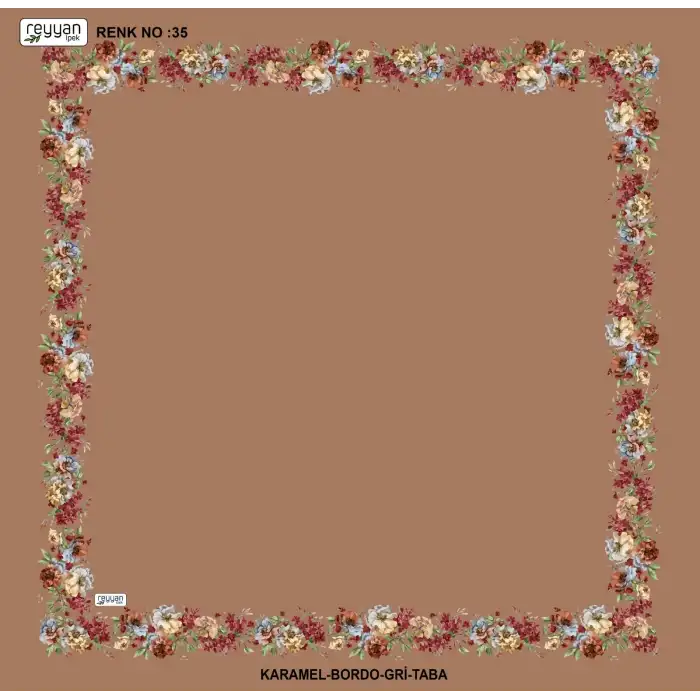 Reyyan İpek 100 cm Desenli Oyalık Yazma (ryyn-459-23)