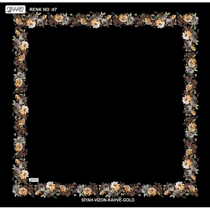 Reyyan İpek 100 cm Desenli Oyalık Yazma (ryyn-459-18)