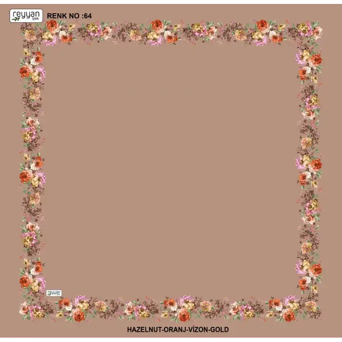 Reyyan İpek 100 cm Desenli Oyalık Yazma (ryyn-459-13)