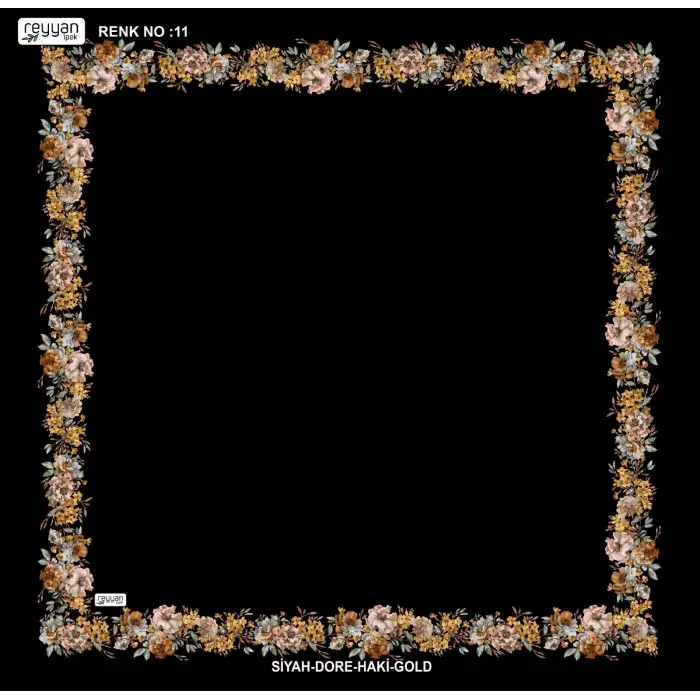 Reyyan İpek 100 cm Desenli Oyalık Yazma (ryyn-459-11)