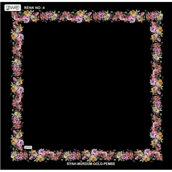 Reyyan İpek 100 cm Desenli Oyalık Yazma (ryyn-459-10