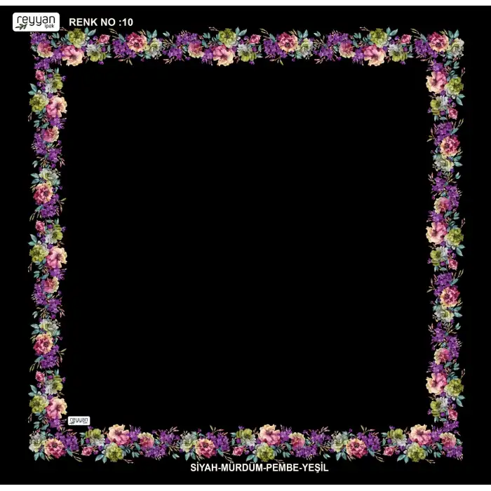 Reyyan İpek 100 cm Desenli Oyalık Yazma (ryyn-459-09)