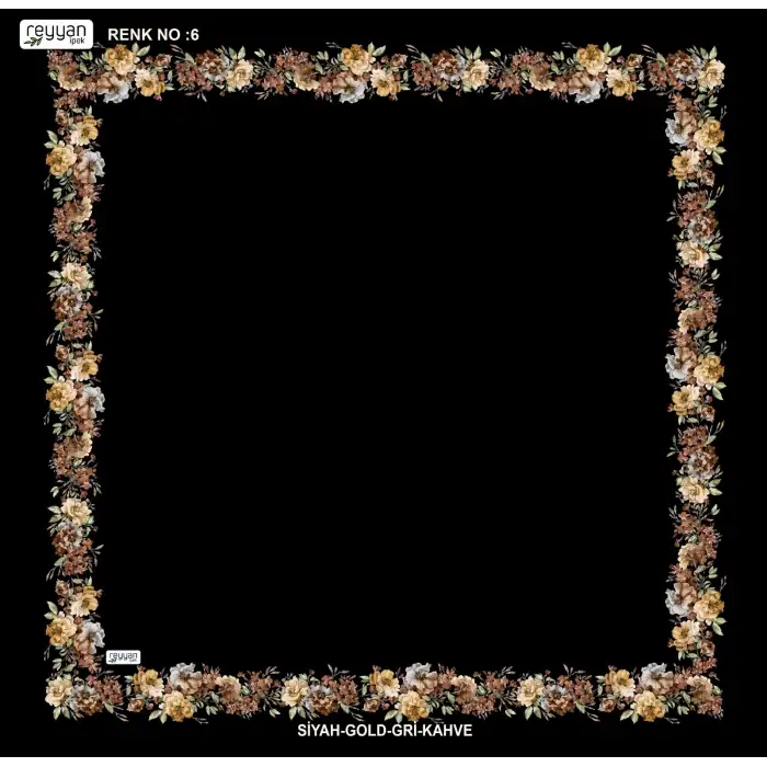 Reyyan İpek 100 cm Desenli Oyalık Yazma (ryyn-459-08)